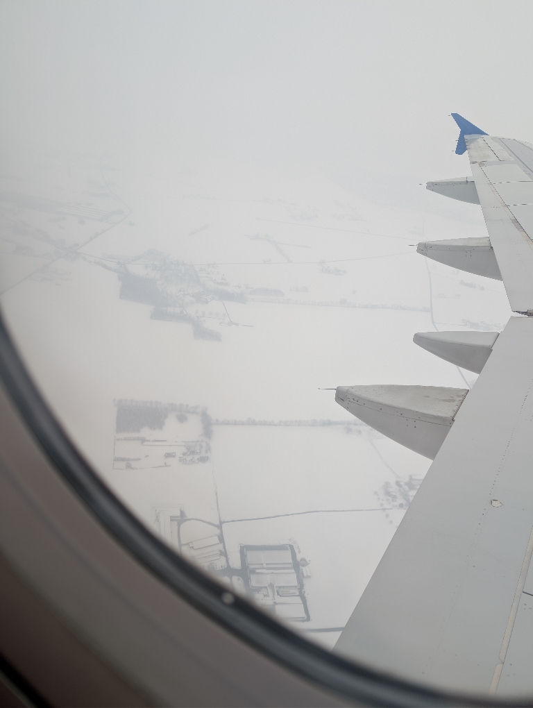 This picture shows a view looking down at the Snowy ground over Lancaster County Pennsylvania.
