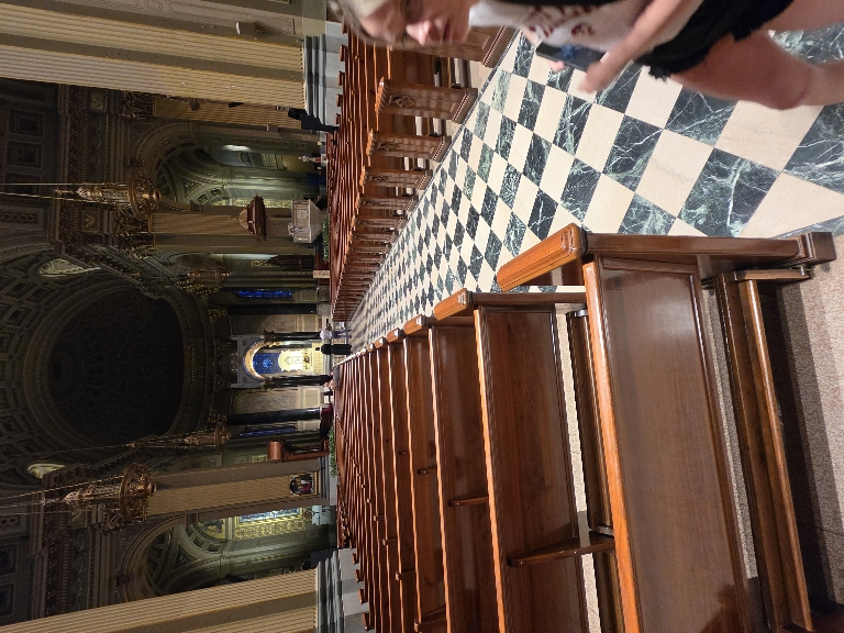 Here is a view from inside the Basilica