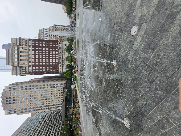 Here is a picture of the fountains at Love Park