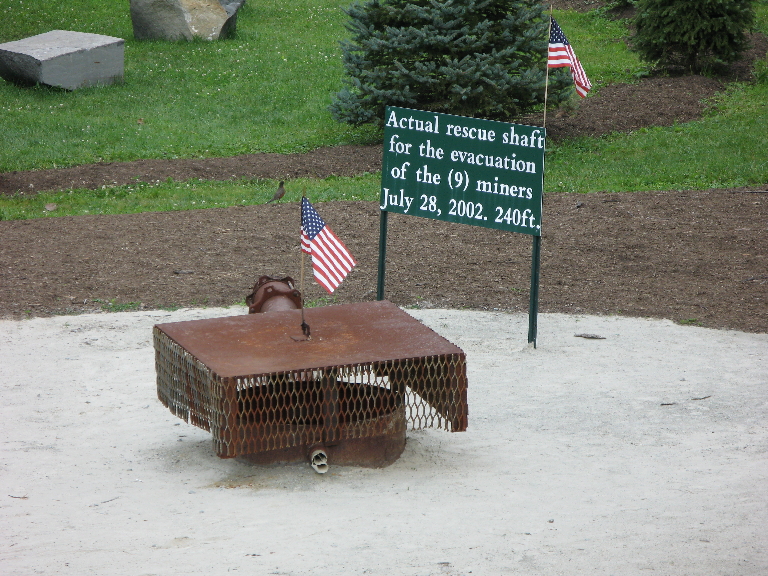 This is a picture of the shaft which the miners were rescued through.