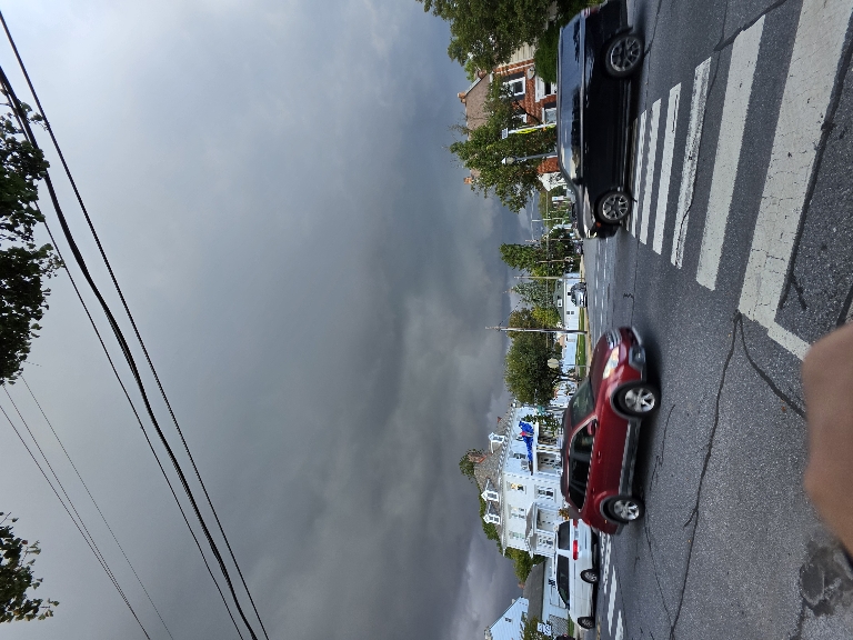 This picture shows an ominous looking thunderstorm approaching.