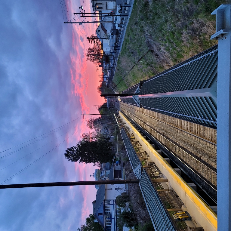 Really nice sunset over Mount Joy Train Station.